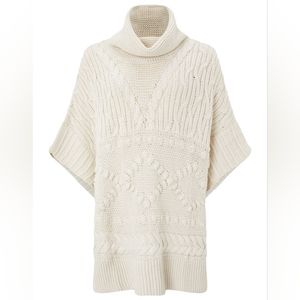 NWT Monsoon cream poncho